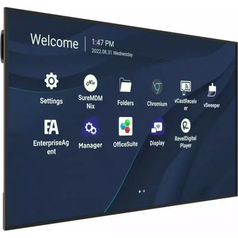 ViewSonic CDE7530 display per digital signage da 190,5 cm (75 pollici) 4K Ultra HD (3840 x 2160), 450 cd/m², Wi-Fi, USB-C, media player SoC integrato, Android 11, nero