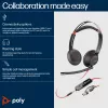 HP Poly Blackwire 5220 Cuffie stereo USB-C + jack 3,5 mm + adattatore USB-C/A