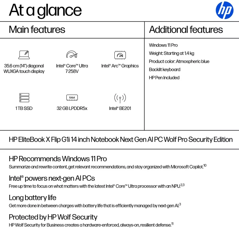 Laptop ibrido HP EliteBook X Flip G1i 14