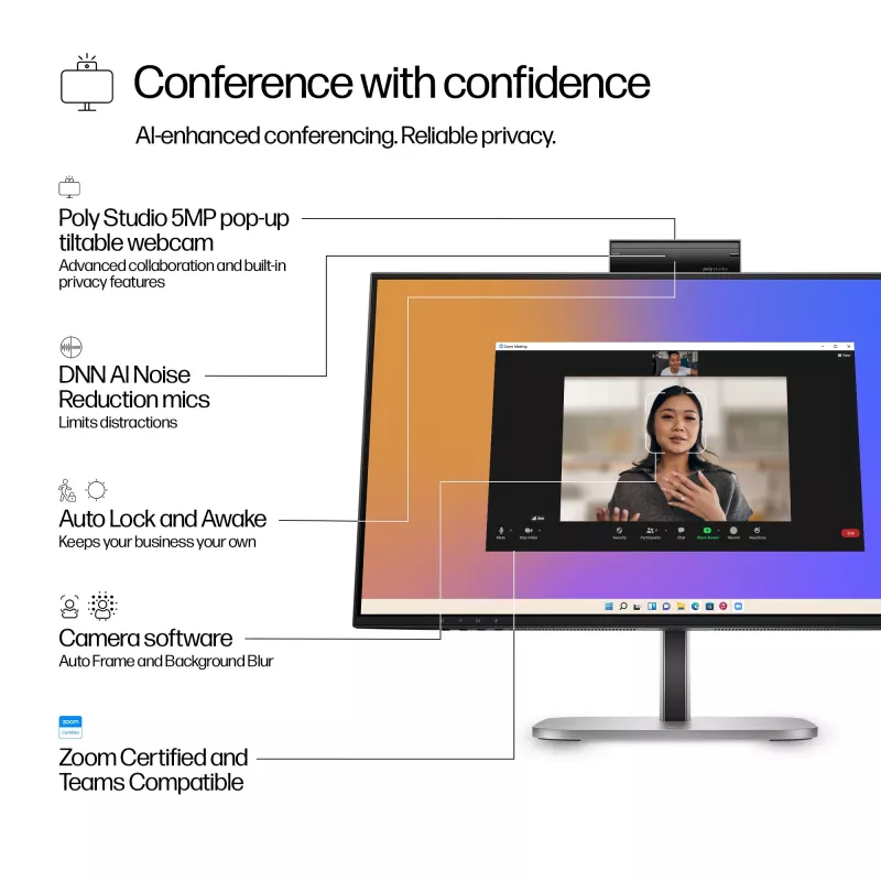 HP Series 5 Pro Monitor per conferenze 23,8