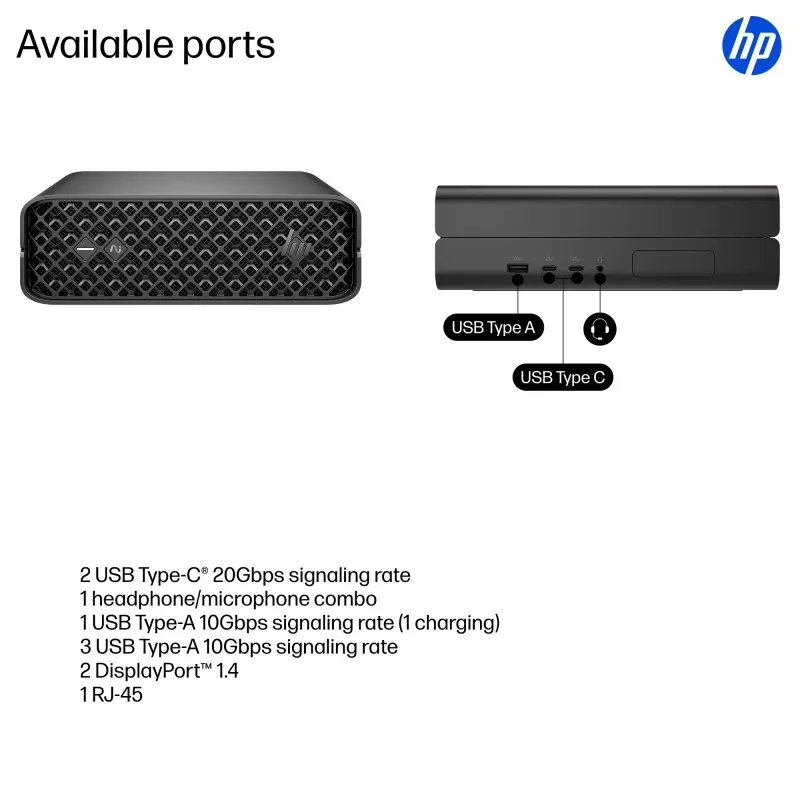 HP Z2 G1i Intel Core Ultra 5 245 16 GB DDR5-SDRAM NVIDIA RTX A400 Windows 11 Pro Mini PC Workstation workstation AI, PC AI