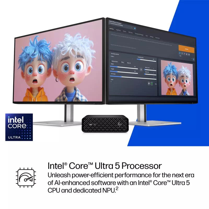 HP Z2 G1i Intel Core Ultra 5 245 16 GB DDR5-SDRAM NVIDIA RTX A400 Windows 11 Pro Mini PC Workstation workstation AI, PC AI