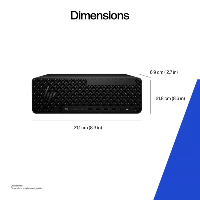 HP Z2 SFF G1i Intel Core Ultra 7 265K 32 GB DDR5-SDRAM NVIDIA RTX A400 Windows 11 Pro Workstation workstation AI, PC AI