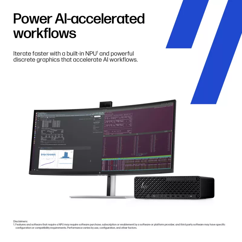 HP Z2 SFF G1i Intel Core Ultra 7 265K 32 GB DDR5-SDRAM NVIDIA RTX A400 Windows 11 Pro Workstation workstation AI, PC AI