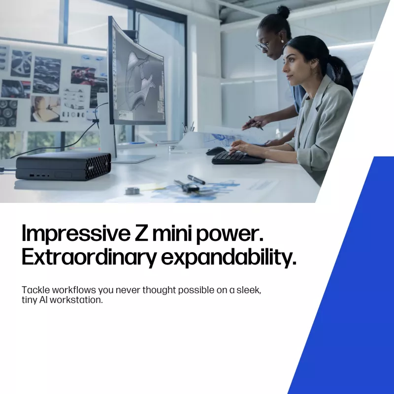 HP Z2 G1i Intel Core Ultra 7 265 32 GB DDR5-SDRAM NVIDIA RTX A400 Windows 11 Pro Mini PC Workstation workstation AI, PC AI