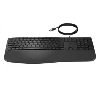Tastiera con filo HP 485 Comfort full-size USB a membrana con poggiapolsi