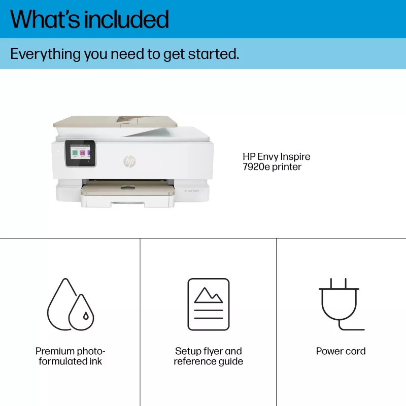 HP ENVY Inspire 7920e stampante all-in-one wireless a colori, Instant Ink; copiatrice, scanner