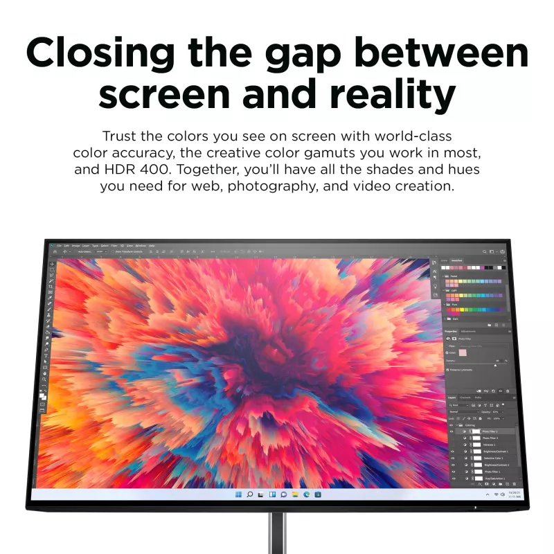 HP Z24q G3 display QHD, 60,5 cm (23,8 pollici), 2560 x 1440 pixel, Quad HD, LCD, 5 ms, argento