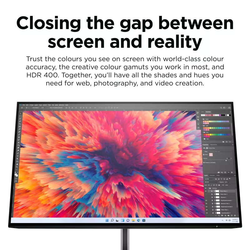 HP Z24q G3 display QHD, 60,5 cm (23,8 pollici), 2560 x 1440 pixel, Quad HD, LCD, 5 ms, argento
