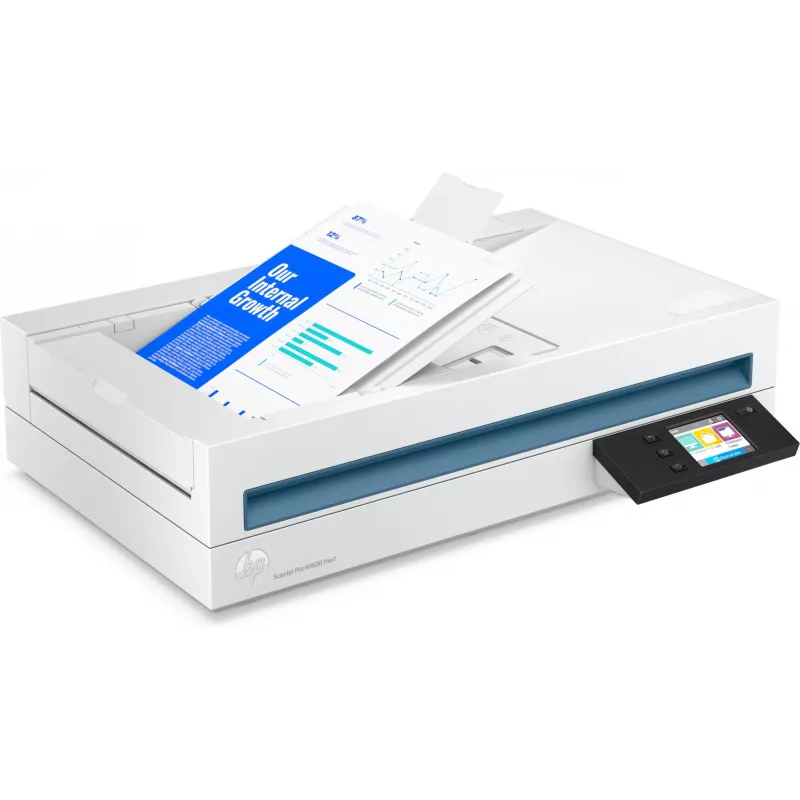 HP Scanjet Pro N4600 fnw1 scanner piano e ADF 1200 x 1200 DPI A5 bianco