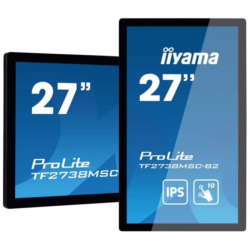 iiyama ProLite TF2738MSC-B2 monitor per computer 68,6 cm (27 pollici) 1920 x 1080 pixel Full HD LED touchscreen multi-utente nero
