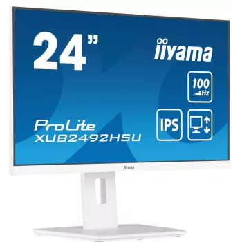 iiyama XUB2492HSU-W6 monitor per computer 60,5 cm (23,8 pollici) 1920 x 1080 pixel Full HD LED bianco
