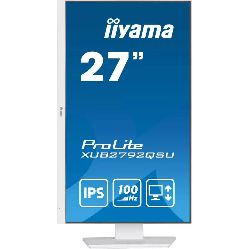 iiyama ProLite XUB2792QSU-W6 monitor per computer 68,6 cm (27 inch) 2560 x 1440 pixel Quad HD LED bianco