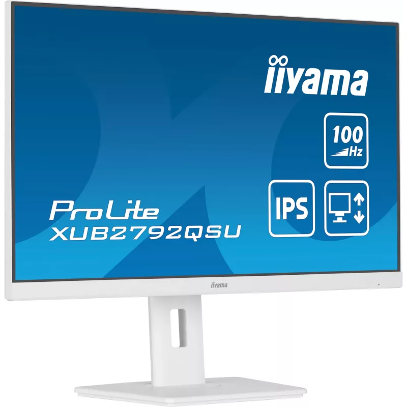 iiyama ProLite XUB2792QSU-W6 monitor per computer 68,6 cm (27 inch) 2560 x 1440 pixel Quad HD LED bianco