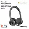 HP Poly Voyager 4320 cuffie USB-A certificate Microsoft Teams + dongle BT700-D