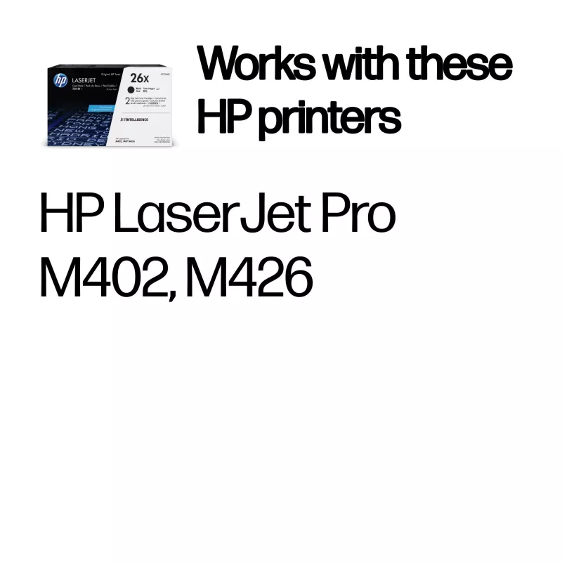 HP 26X confezione da 2 cartucce toner LaserJet originali nero ad alto rendimento