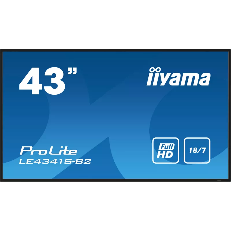 Schermo piatto digital signage iiyama PROLITE LE4341S-B2 108 cm (42,5 pollici) LCD 350 cd/m² Full HD nero 18/7