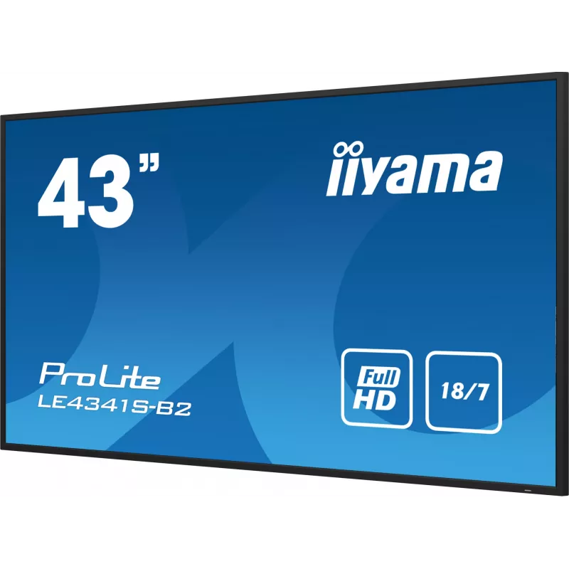 Schermo piatto digital signage iiyama PROLITE LE4341S-B2 108 cm (42,5 pollici) LCD 350 cd/m² Full HD nero 18/7
