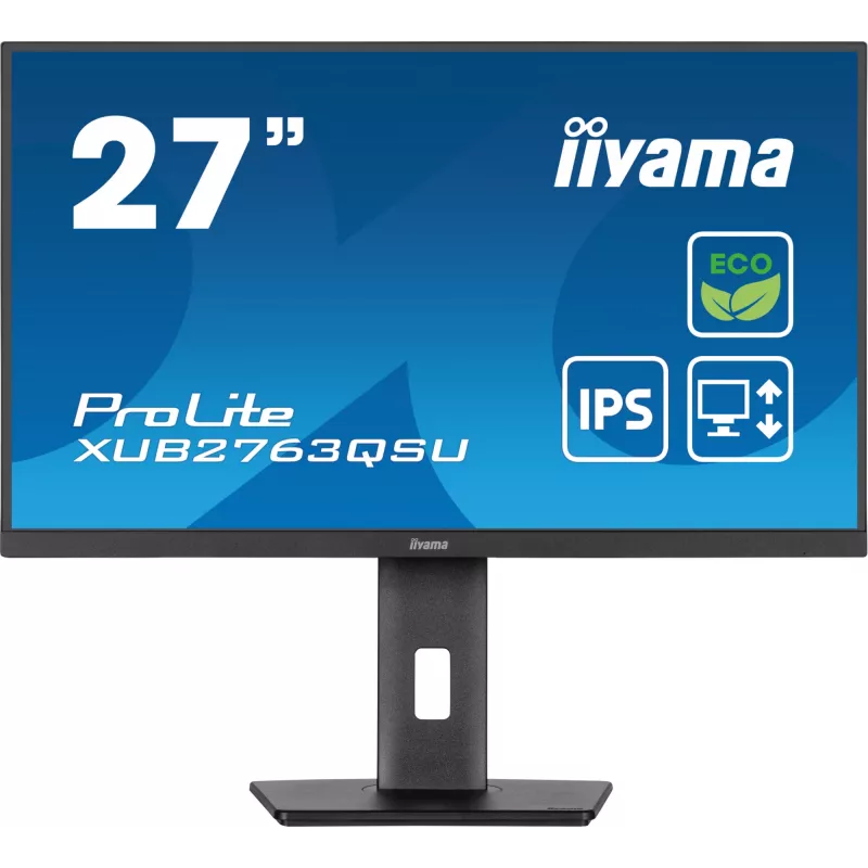Monitor iiyama ProLite XUB2763QSU-B1 68,6 cm (27 pollici) 2560 x 1440 pixel Quad HD LED nero