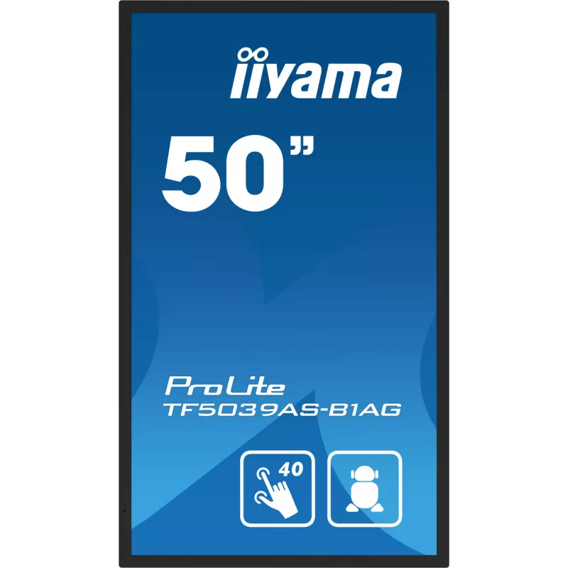 Monitor iiyama TF5039AS-B1AG 125,7 cm (49,5 pollici) 3840 x 2160 pixel 4K Ultra HD LED touchscreen nero