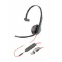 Cuffie HP Poly Blackwire 3215 monoaurali USB-C + jack 3,5 mm + adattatore USB-C/A (bulk)