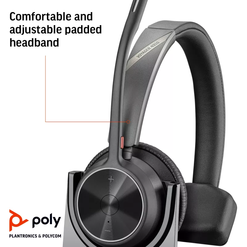 Cuffie HP Poly Voyager 4310 USB-C + dongle BT700 + stazione di ricarica