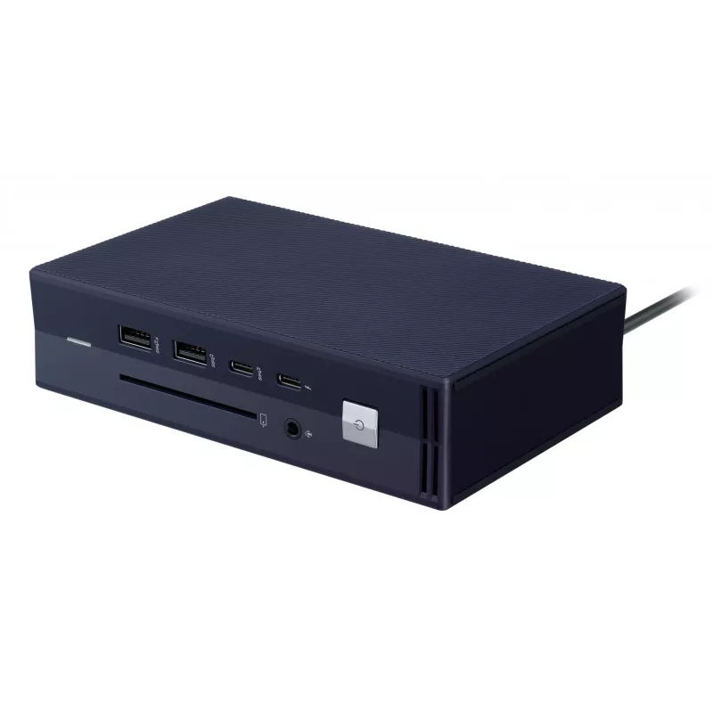 Docking station ASUS SimPro Dock 2 con cavo Thunderbolt 3 — HDMI 2.0, DP 1.4, VGA, 3x USB-A, host TB3, Gigabit Ethernet, blocco Kensington