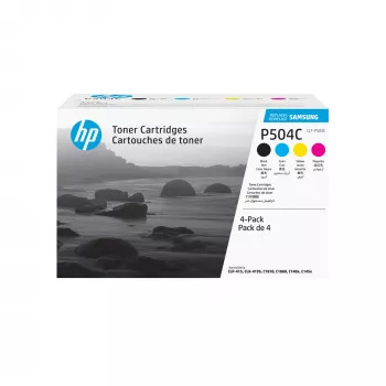 Confezione da 4 cartucce toner originali ciano/magenta/giallo/nero Samsung CLT-P504C