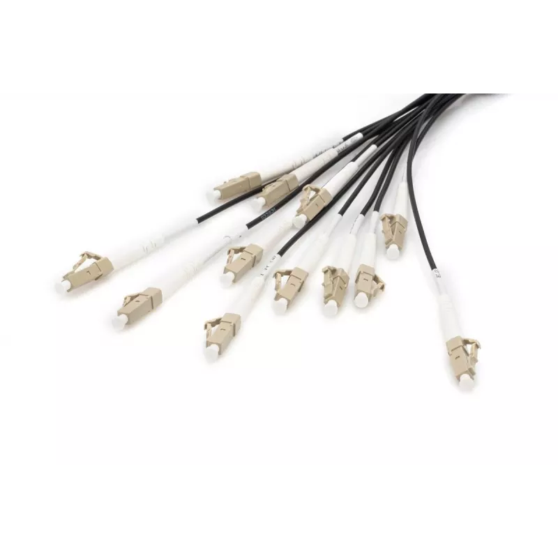 Cavo breakout DIGITUS - 12 fibre OM4 LC/UPC-LC/UPC colore universale nero 100 m