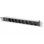 PDU in alluminio DIGITUS 1U, 8 uscite italiane, connettore con pre-fusibile 10A, 250VAC