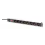 PDU DIGITUS - montaggio rack in alluminio 1U 7x sicurezza + 1x uscita 16A 4000W 250VAC 50/60Hz protezione da sovraccarico