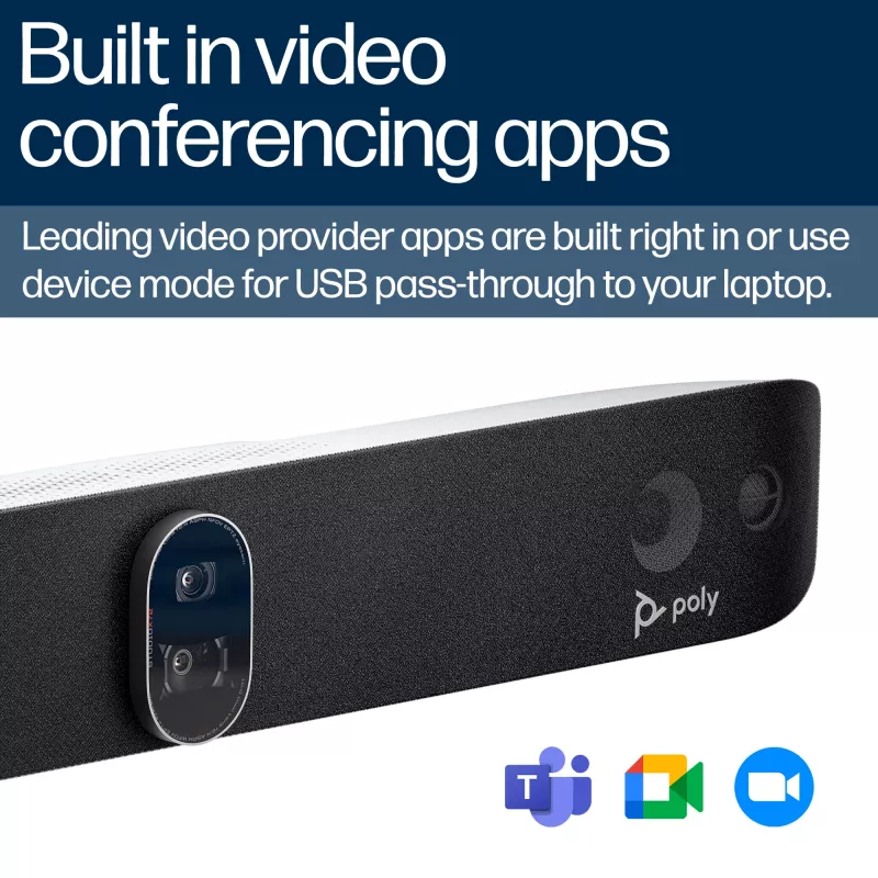 HP Poly Studio X72 video bar all-in-one senza modulo radio o cavo di alimentazione TAA