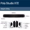 HP Poly Studio X72 video bar all-in-one senza modulo radio o cavo di alimentazione TAA