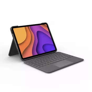 Custodia con tastiera LOGITECH Folio Touch con retroilluminazione e trackpad grigio Oxford per iPad Air (4ª generazione) tedesco Qwertz
