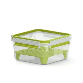 EMSA CLIP & GO XL Lunchbox 1,3 L verde, trasparente 1 pz.
