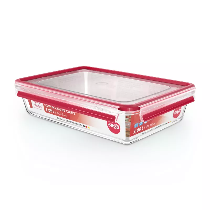 EMSA CLIP & CLOSE N10412 Scatola rettangolare 3 L trasparente 1 pz.