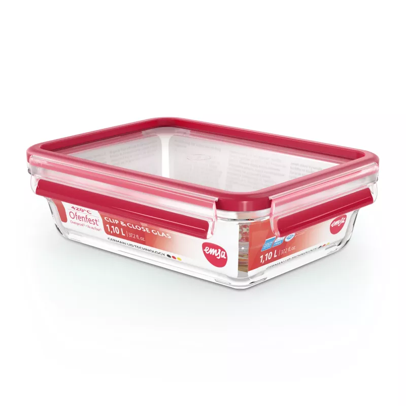 EMSA CLIP & CLOSE N10409 Scatola rettangolare 1,1 L trasparente 1 pz.