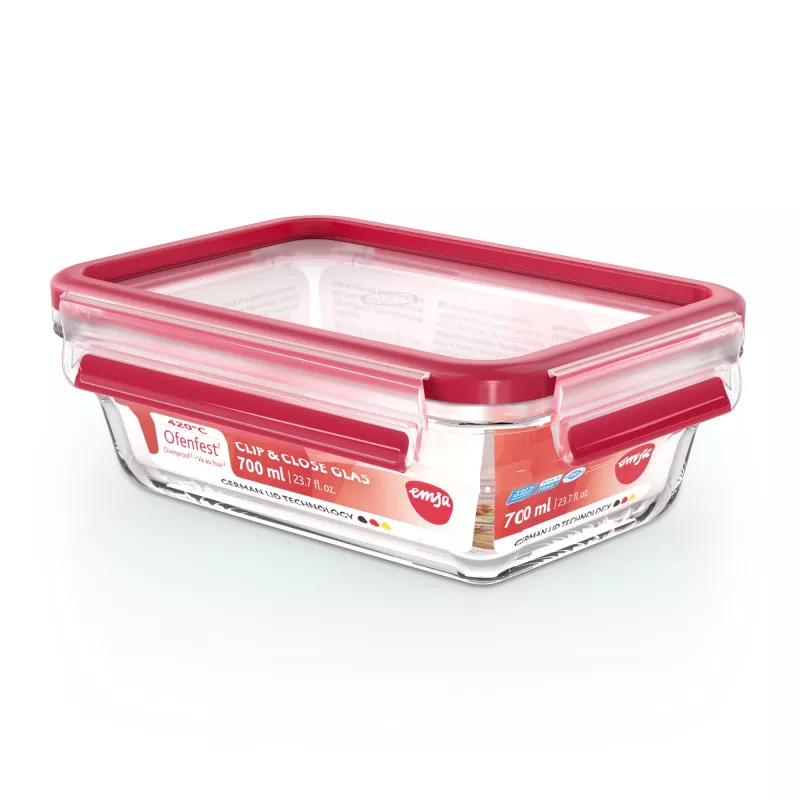 EMSA CLIP & CLOSE N10406 Scatola rettangolare 0,7 L trasparente 1 pezzo