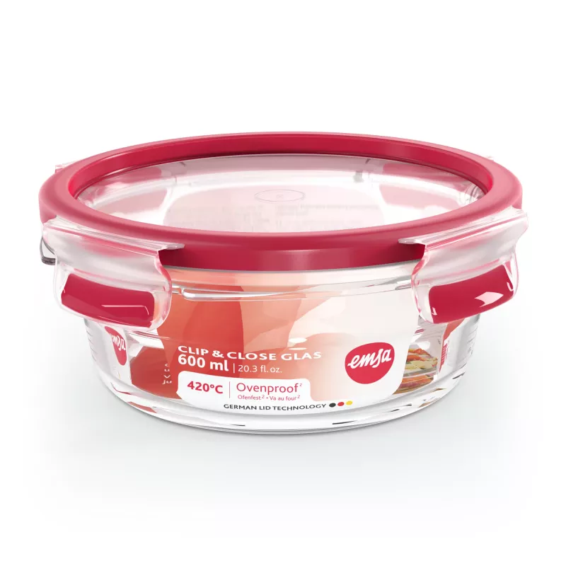 EMSA CLIP & CLOSE N10403 Scatola rotonda 0,6 L trasparente 1 pz.