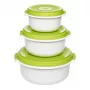 EMSA 509741 Contenitore per alimenti Set rotondo verde, bianco 3 pezzi