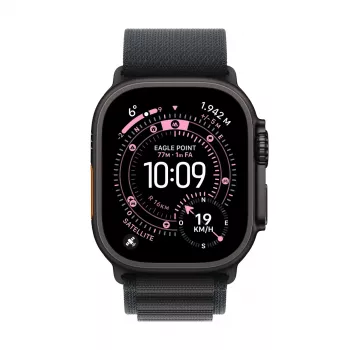 Smartwatch Apple Watch Ultra 3 GPS + Cellular 49mm Case in titanio nero con cinturino Black Alpine Loop Medium