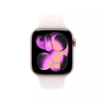 APPLE Watch Series 11 GPS + Cellular 42mm cassa in alluminio oro rosa con cinturino sportivo rosa chiaro S/M