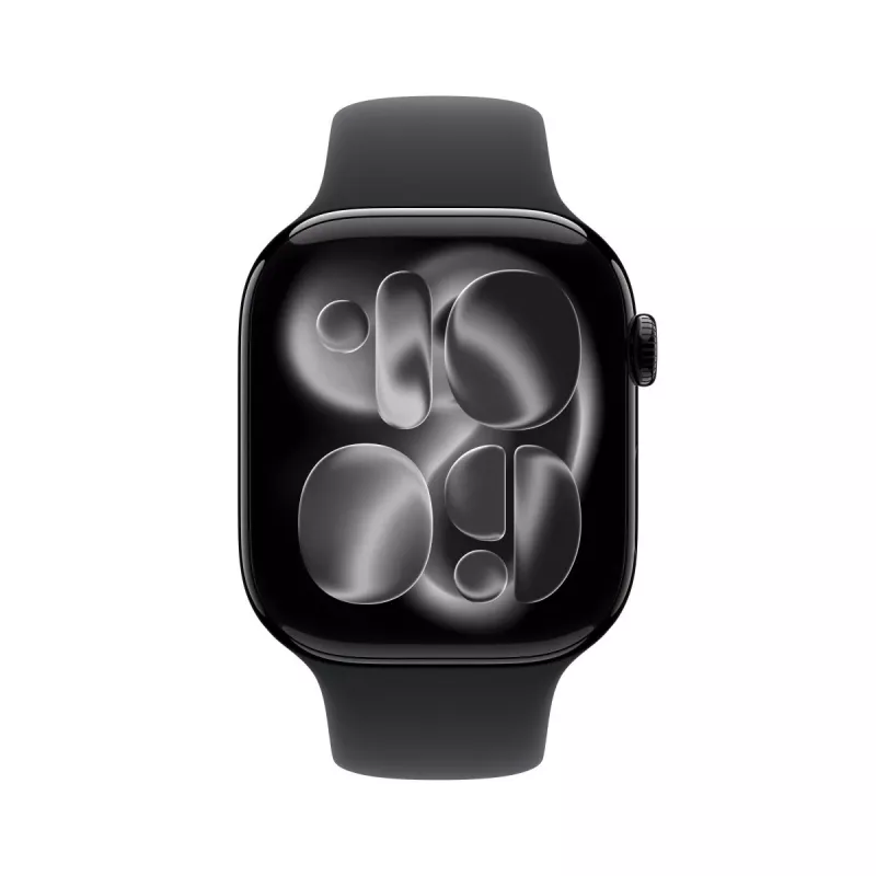 APPLE Watch Series 11 GPS + Cellular 46mm Case in alluminio Jet Black con cinturino Sport nero M/L