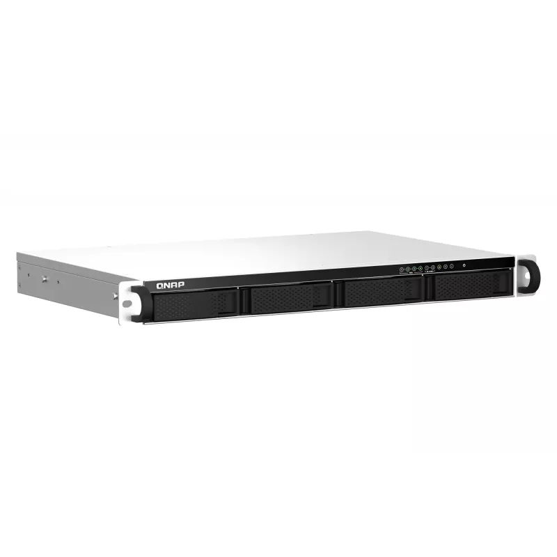 QNAP TS-464eU NAS Rack (1U) Intel® Celeron® N5095 8 GB DDR4 0 TB QNAP Turbo System alluminio, nero