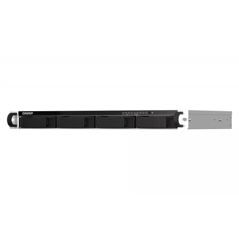 QNAP TS-464eU NAS Rack (1U) Intel® Celeron® N5095 8 GB DDR4 0 TB QNAP Turbo System alluminio, nero