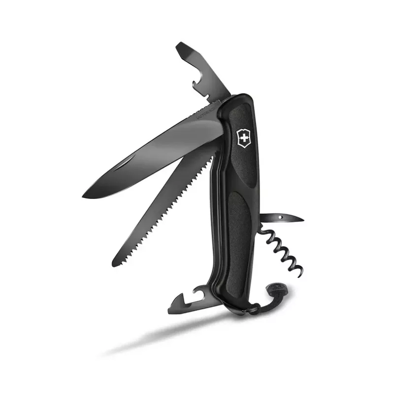 Victorinox Ranger Grip 55 0.9563.C31P coltello tascabile multiuso, 12 funzioni, 130 mm, Onyx Black