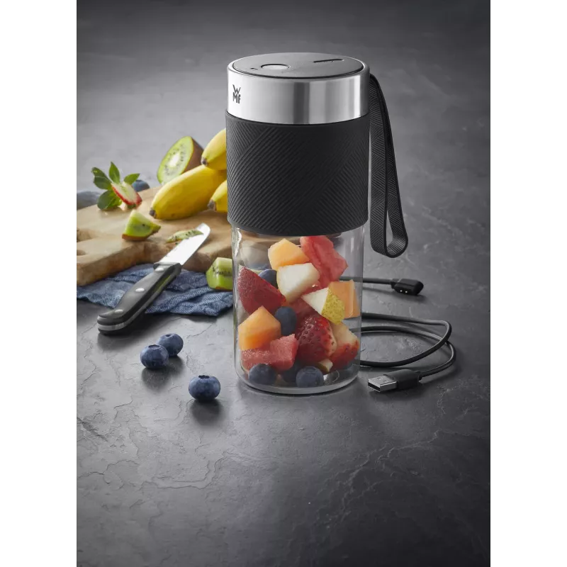 WMF KITCHENminis 0416700011 0,3 L Frullatore 50 W nero, acciaio inossidabile, trasparente