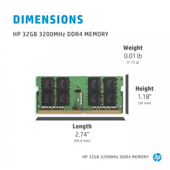 HP DDR4 - modulo - 32 GB - SO DIMM 260-PIN - 3200 MHz / PC4-25600