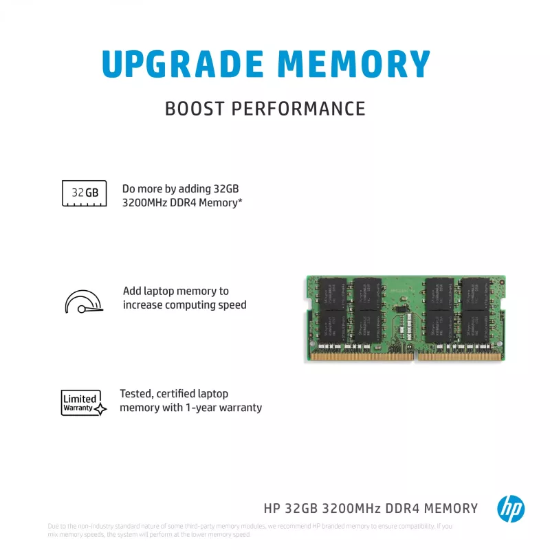 HP DDR4 - modulo - 32 GB - SO DIMM 260-PIN - 3200 MHz / PC4-25600