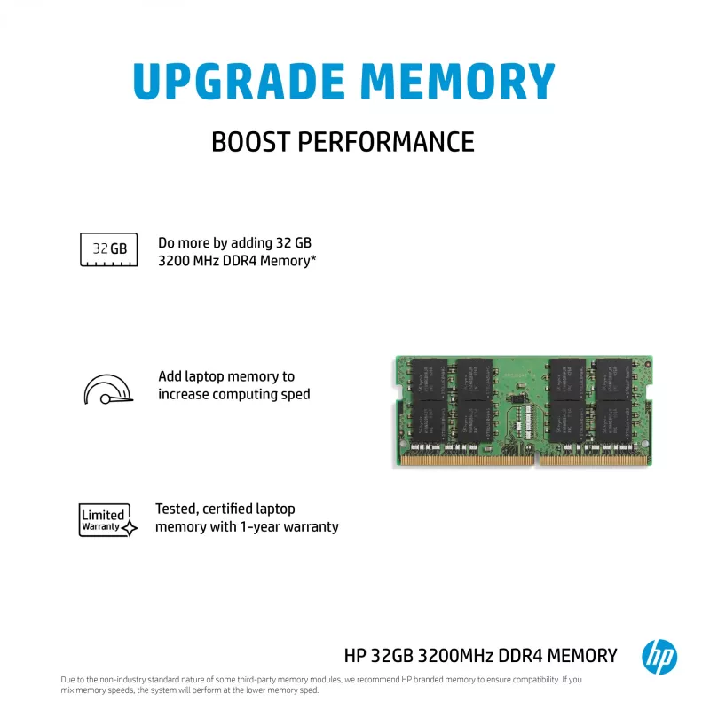 HP DDR4 - modulo - 32 GB - SO DIMM 260-PIN - 3200 MHz / PC4-25600